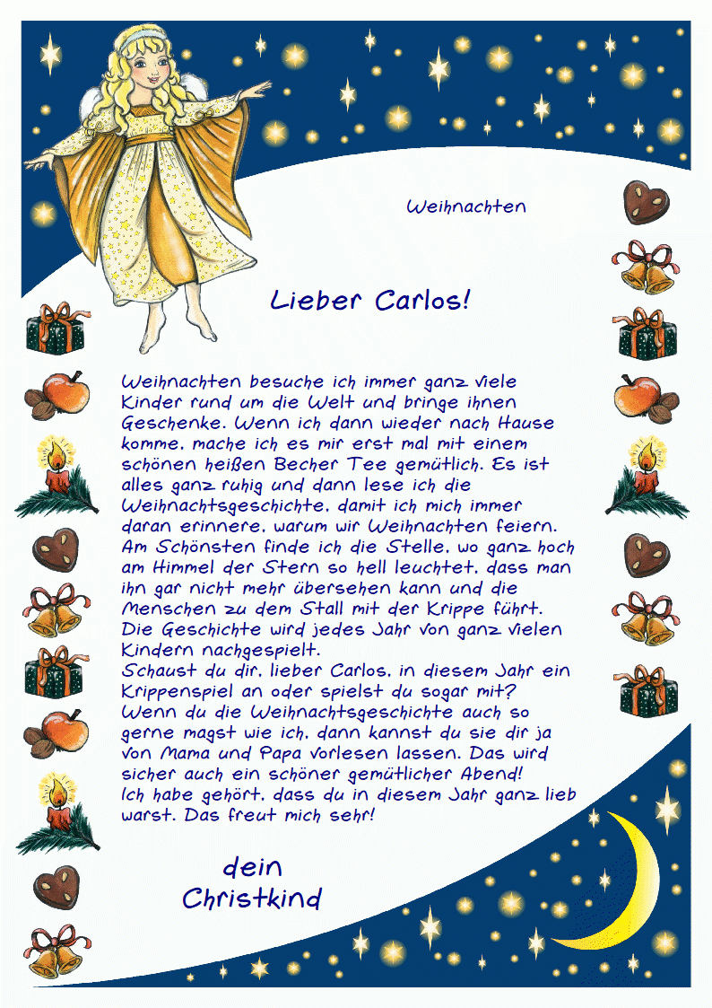 Ein Brief vom Christkind Text 5
