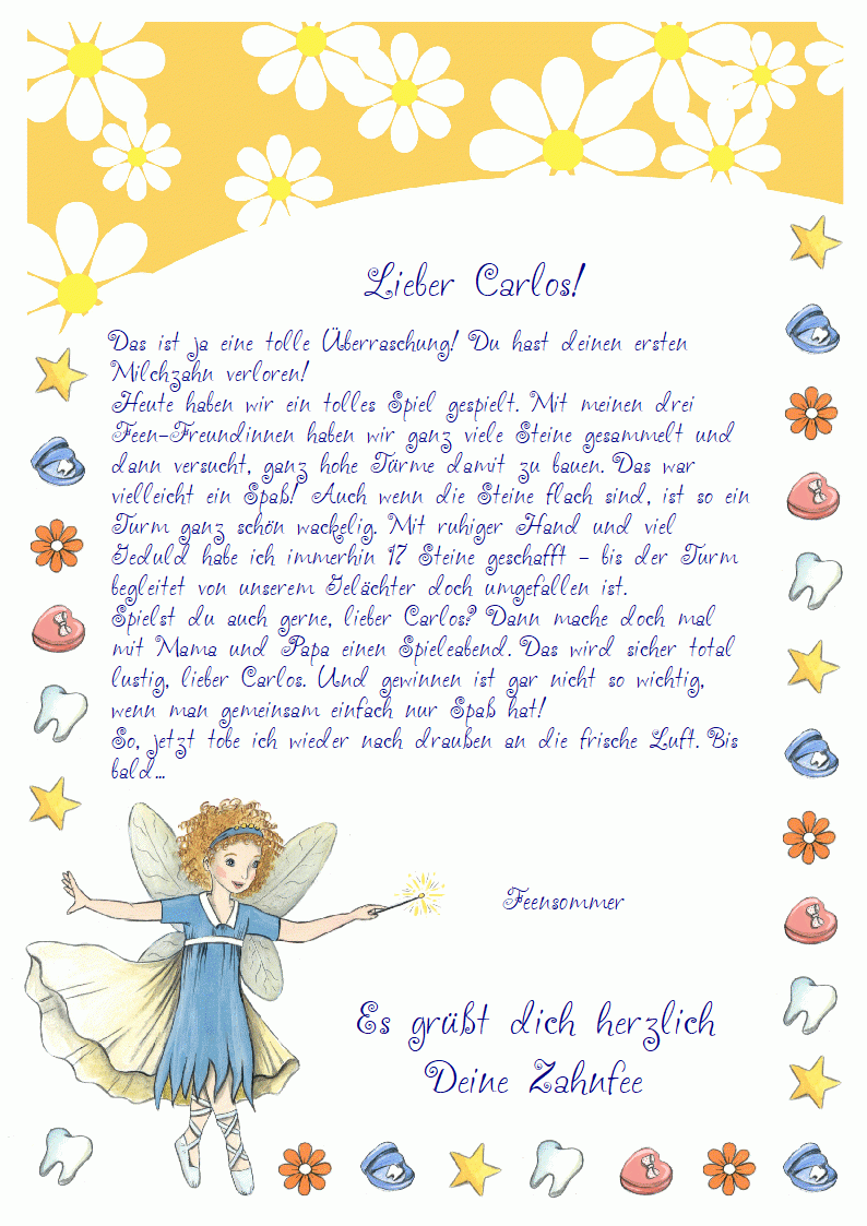 Ein Brief von der Zahnfee Text 5